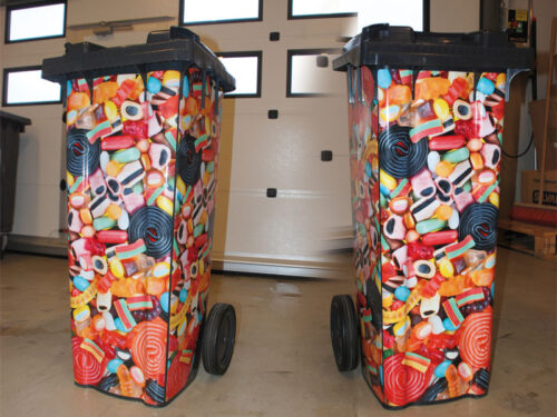 Skraldespande med print