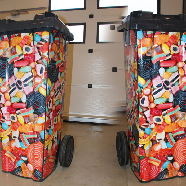 Skraldespande med print