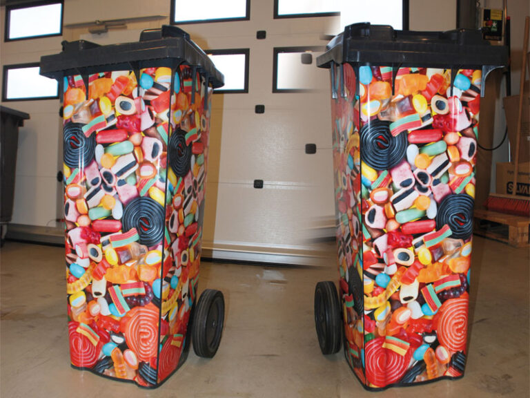 Skraldespande med print